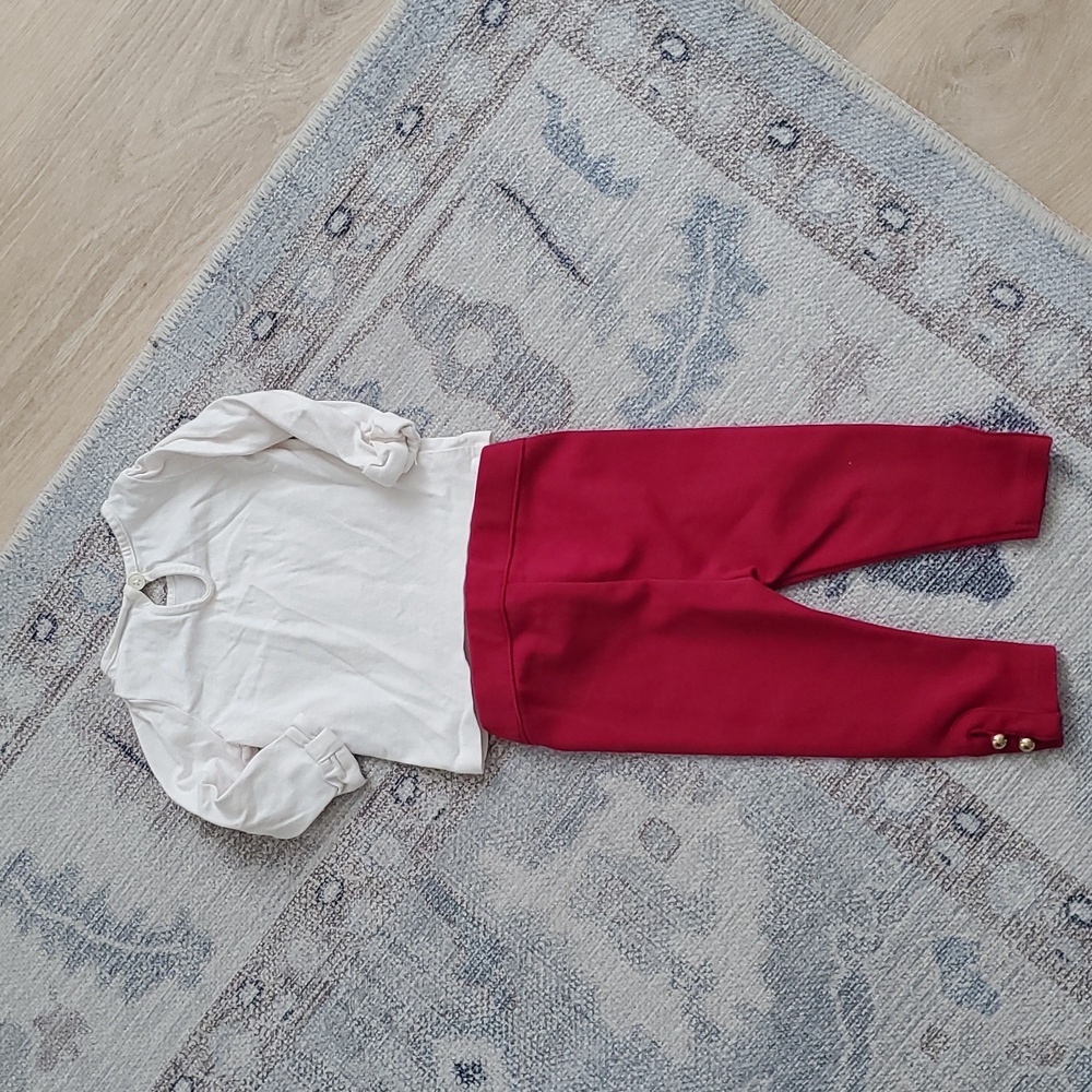 Janie and Jack Baby Girls Bow Top and Pants Matching Set Outfit Sz3-6m - Picture 8 of 8